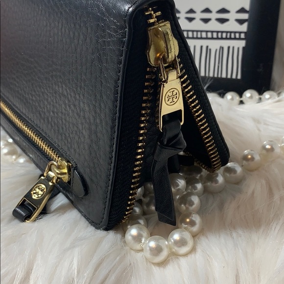 Tory Burch wallet organizer pebbled leather euc - Picture 6 of 8